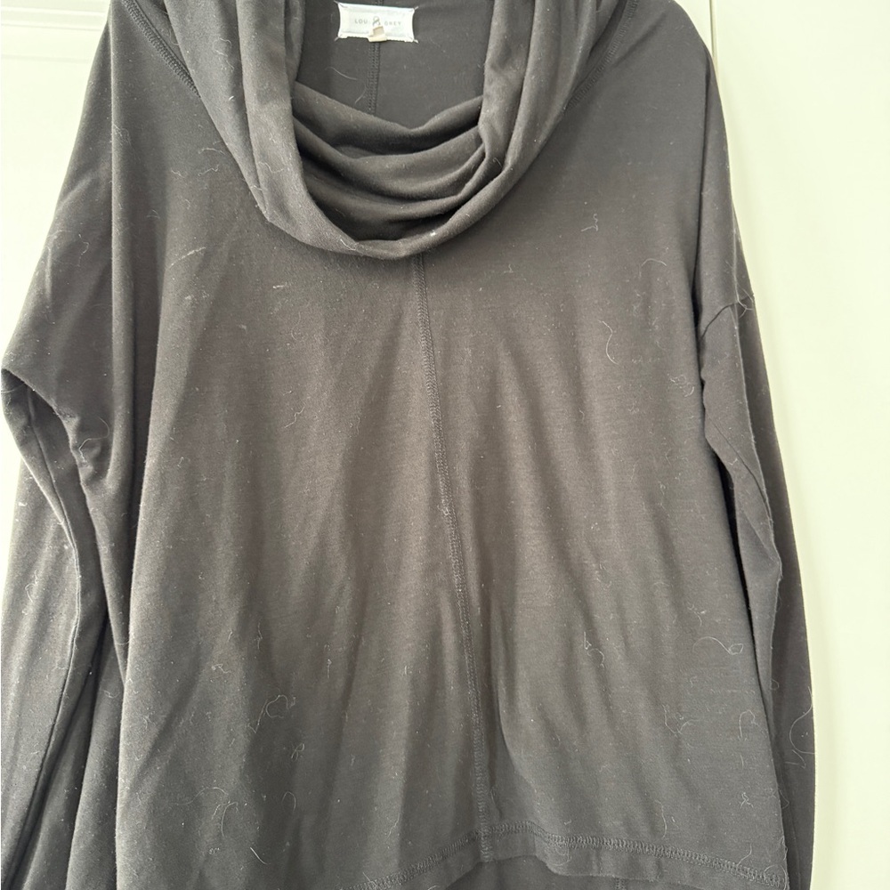 Lou & Grey Black Cowl Neck Sweater